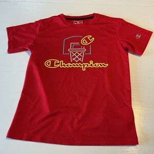 Champion Kids Red Tee with Graphic Design